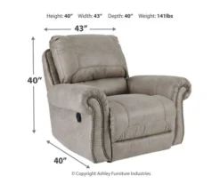Olsberg Steel Faux Suede Rocker Recliner 7 Olsberg Steel Faux Suede Rocker Recliner -Walker Edison Shop 810594670 3