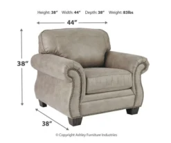 Olsberg Steel Faux Suede Armchair -Walker Edison Shop 810594671 3 1