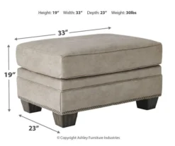 Olsberg Steel Faux Suede Ottoman 7 Olsberg Steel Faux Suede Ottoman -Walker Edison Shop 810594672 3 1