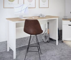 Evolution Vantage White & Weathered Oak Workbench -Walker Edison Shop 810597743 4