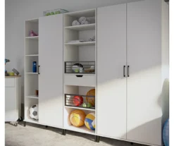 Evolution Vantage White 5-Shelf Open Cabinet -Walker Edison Shop 810597745 3