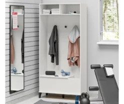 Evolution Amplus White Gym Storage Cabinet -Walker Edison Shop 810597746 6