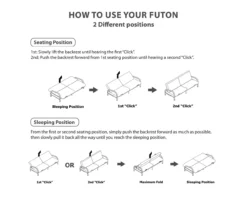 DHP Elbern Black Metal Futon With Black Microfiber Cover -Walker Edison Shop 810598097 5