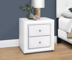 Monarch Faux Leather Nightstand -Walker Edison Shop 810598394 B0