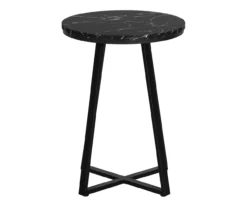 Monarch Faux Marble & Metal Accent Table 21 Monarch Faux Marble & Metal Accent Table -Walker Edison Shop 810598395 A2