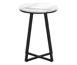 Monarch Faux Marble & Metal Accent Table 30 Monarch Faux Marble & Metal Accent Table -Walker Edison Shop 810598396 A2
