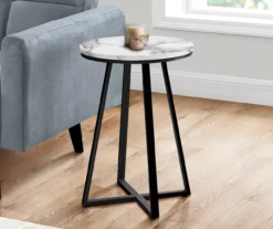 Monarch Faux Marble & Metal Accent Table 31 Monarch Faux Marble & Metal Accent Table -Walker Edison Shop 810598396 B0