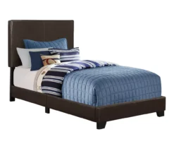 Monarch Faux Leather Twin Bed