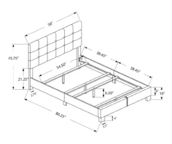 Monarch Linen Tufted Low Profile Bed 28 Monarch Linen Tufted Low Profile Bed -Walker Edison Shop 810598497 A7