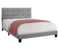 Monarch Linen Tufted Low Profile Bed 19 Monarch Linen Tufted Low Profile Bed -Walker Edison Shop 810598498 A0
