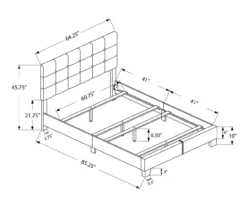 Monarch Linen Tufted Low Profile Bed 25 Monarch Linen Tufted Low Profile Bed -Walker Edison Shop 810598499 A7