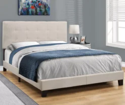 Monarch Linen Tufted Low Profile Bed 23 Monarch Linen Tufted Low Profile Bed -Walker Edison Shop 810598499 B0