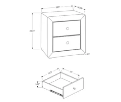 Monarch Linen Upholstered Nightstand -Walker Edison Shop 810598500 A7