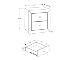 Monarch Linen Upholstered Nightstand -Walker Edison Shop 810598501 A7