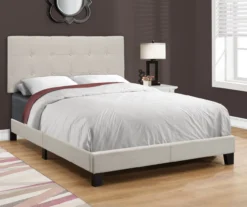 Monarch Linen Tufted Low Profile Bed 20 Monarch Linen Tufted Low Profile Bed -Walker Edison Shop 810598502 B0