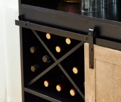 Black & Light Brown Sliding Door Wine Cabinet -Walker Edison Shop 810598580 A0 4