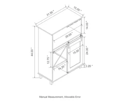 Black & Light Brown Sliding Door Wine Cabinet -Walker Edison Shop 810598580 A0 8