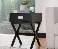 Glitzhome X-Leg End Table 17 Glitzhome X-Leg End Table -Walker Edison Shop 810598717 A0 3