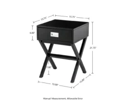 Glitzhome X-Leg End Table 18 Glitzhome X-Leg End Table -Walker Edison Shop 810598717 A0 6