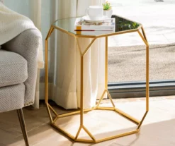Gold Glass Top 2-Piece Nesting Side Table Set -Walker Edison Shop 810598721 A0 4