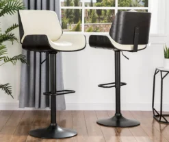 Glitzhome Mid-Century Modern Faux Leather Adjustable Bar Stools, 2-Pack -Walker Edison Shop 810598738 A0 2
