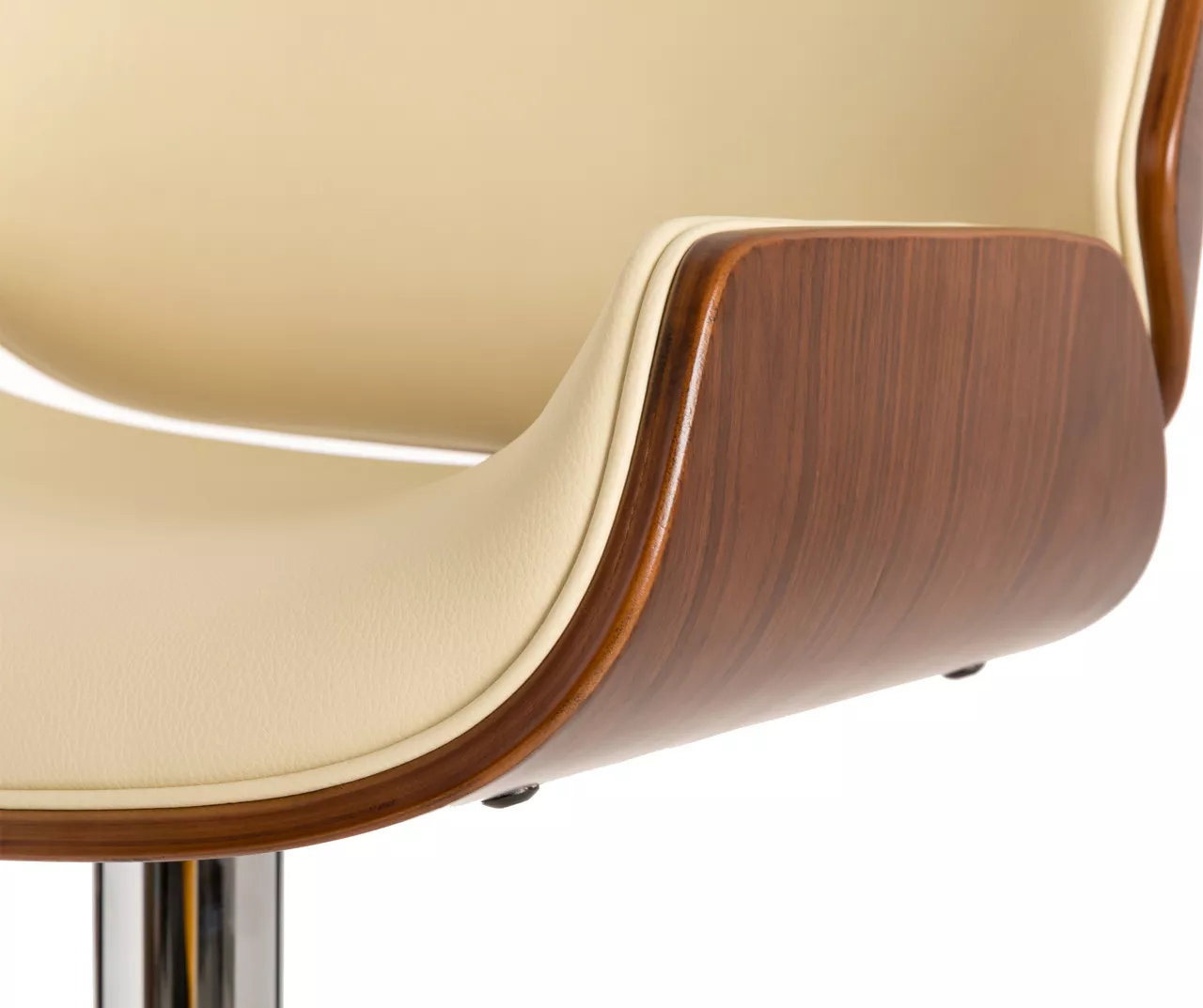 Glitzhome Mid-Century Modern Faux Leather & Chrome Adjustable Bar Stools, 2-Pack 8 Glitzhome Mid-Century Modern Faux Leather & Chrome Adjustable Bar Stools, 2-Pack - Image 8