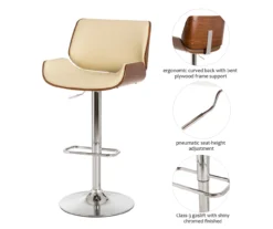 Glitzhome Mid-Century Modern Faux Leather & Chrome Adjustable Bar Stools, 2-Pack 25 Glitzhome Mid-Century Modern Faux Leather & Chrome Adjustable Bar Stools, 2-Pack -Walker Edison Shop 810598740 A0 6