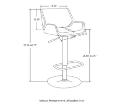 Glitzhome Mid-Century Modern Faux Leather & Chrome Adjustable Bar Stools, 2-Pack 29 Glitzhome Mid-Century Modern Faux Leather & Chrome Adjustable Bar Stools, 2-Pack -Walker Edison Shop 810598740 A0 7