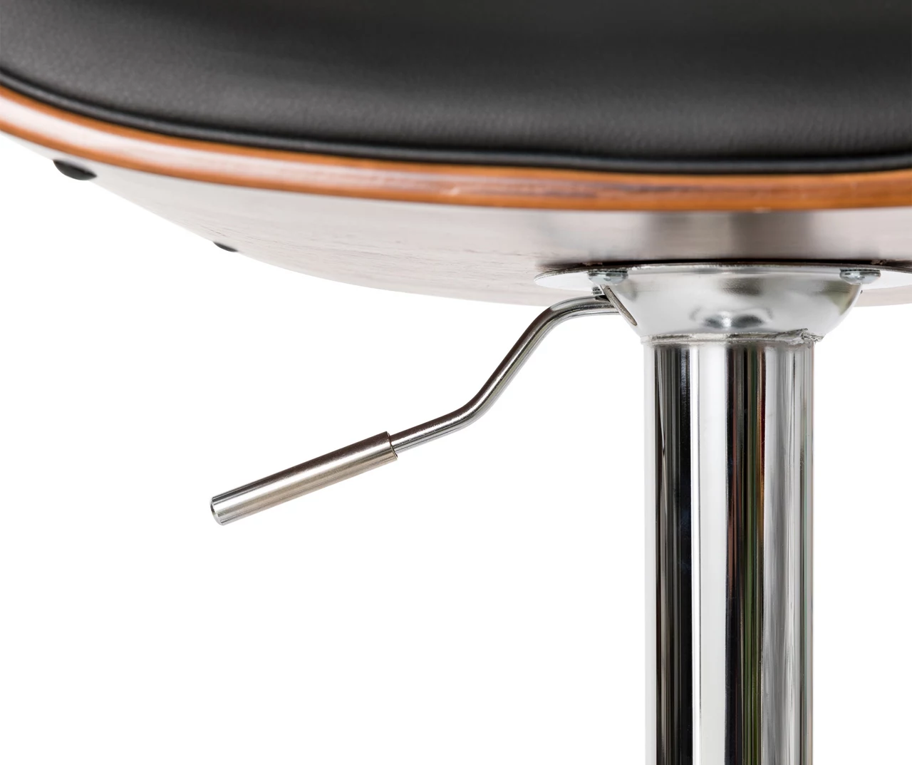 Glitzhome Mid-Century Modern Faux Leather & Chrome Adjustable Bar Stools, 2-Pack 16 Glitzhome Mid-Century Modern Faux Leather & Chrome Adjustable Bar Stools, 2-Pack - Image 16