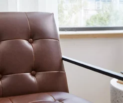 Glitzhome Modern Industrial Faux Leather Accent Chairs, 2-Pack -Walker Edison Shop 810598913 A0 5