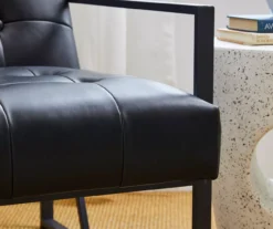 Glitzhome Modern Industrial Faux Leather Accent Chairs, 2-Pack -Walker Edison Shop 810598914 A0 5