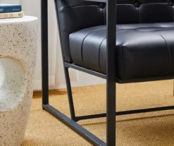 Glitzhome Modern Industrial Faux Leather Accent Chairs, 2-Pack -Walker Edison Shop 810598914 A0 6