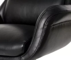 Black Mid-Century Modern Faux Leather Executive Office Chair -Walker Edison Shop 810598936 A0 5