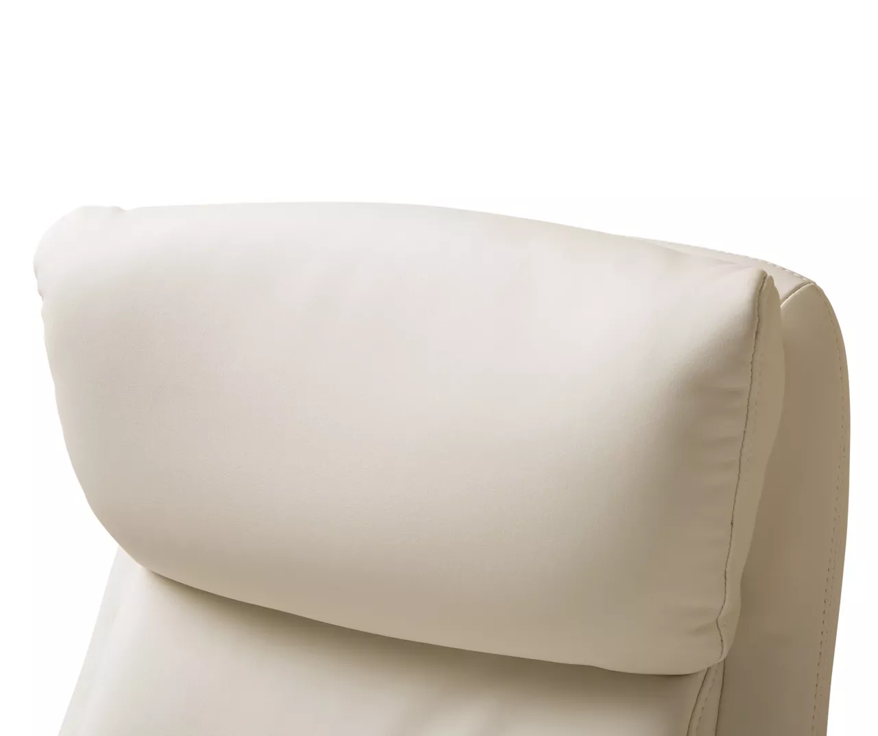 Cream Mid-Century Modern Faux Leather Executive Office Chair 6 Cream Mid-Century Modern Faux Leather Executive Office Chair - Image 6