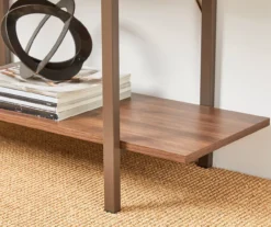 Walnut Modern Open 4-Shelf Bookcase -Walker Edison Shop 810598940 A0 4