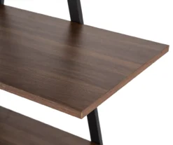 Walnut Modern A-Frame 4-Shelf Bookcase -Walker Edison Shop 810598942 A0 4