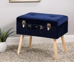 Glitzhome Velvet Suitcase Storage Stool -Walker Edison Shop 810598944 A0 2