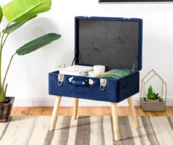 Glitzhome Velvet Suitcase Storage Stool -Walker Edison Shop 810598944 A0 3