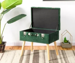 Glitzhome Velvet Suitcase Storage Stool -Walker Edison Shop 810598947 A0 2