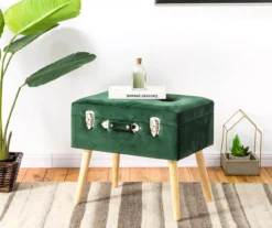 Glitzhome Velvet Suitcase Storage Stool -Walker Edison Shop 810598947 A0 3