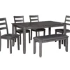 Fairview 6-Piece Dining Set With Bench
