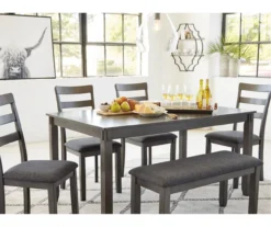 Fairview 6-Piece Dining Set With Bench 13 Fairview 6-Piece Dining Set With Bench -Walker Edison Shop 810599355 6