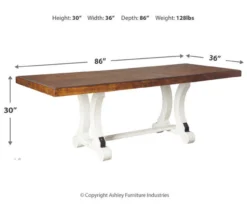 Valebeck Extension Leaf Dining Table -Walker Edison Shop 810599574 3