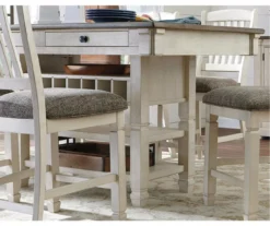 Bolanburg Counter-Height Dining Table With Wine Bottle Storage -Walker Edison Shop 810599589