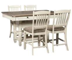 Bolanburg Counter-Height Dining Table With Wine Bottle Storage -Walker Edison Shop 810599589 4