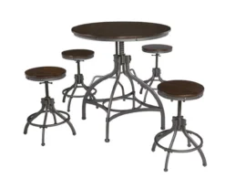 Odium 5-Oiece Counter-Height Dining Set -Walker Edison Shop 810599623 5