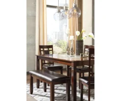 Bennox 6-Piece Dining Set With Bench -Walker Edison Shop 810599627 2