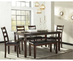 Coviar 6-Piece Dining Set With Bench -Walker Edison Shop 810599628 2