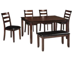 Coviar 6-Piece Dining Set With Bench