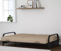 DHP Elbern Black Metal Futon With Cover -Walker Edison Shop 810599700 B8